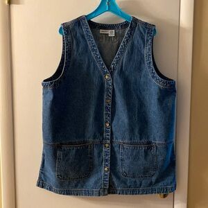 Cabin Creek Denim Pocketed Vest 20W